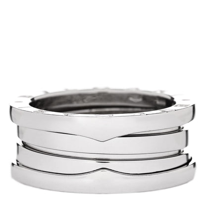 Bulgari 18K White Gold B.Zero1 Two-Band Ring 53 6.25 1 of 6