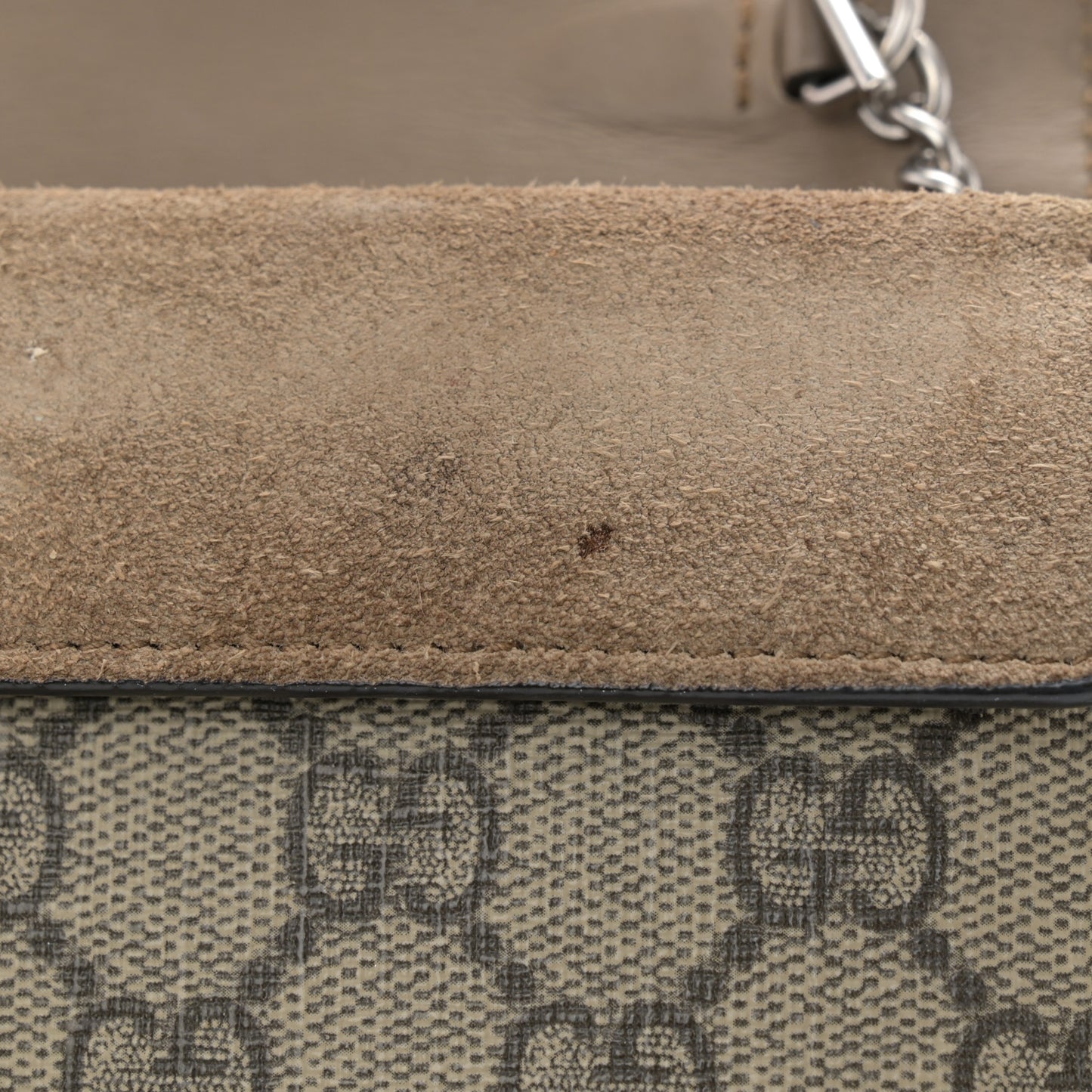 GG Supreme Monogram Super Mini Dionysus Shoulder Bag Taupe