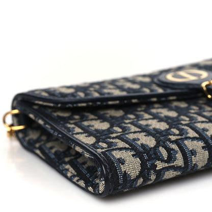 Christian Dior Oblique Bobby East West Pouch With Chain Blue 9 of 10