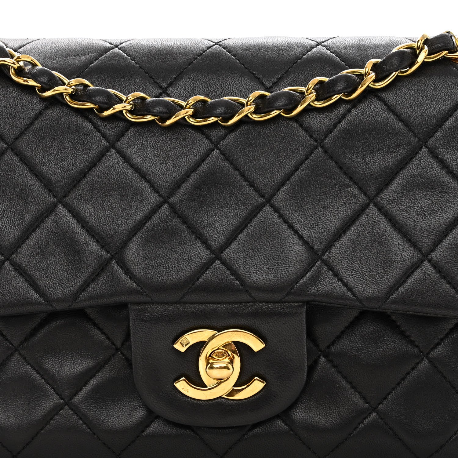 Chanel Lambskin Quilted Small Double Flap Black 7 of 9