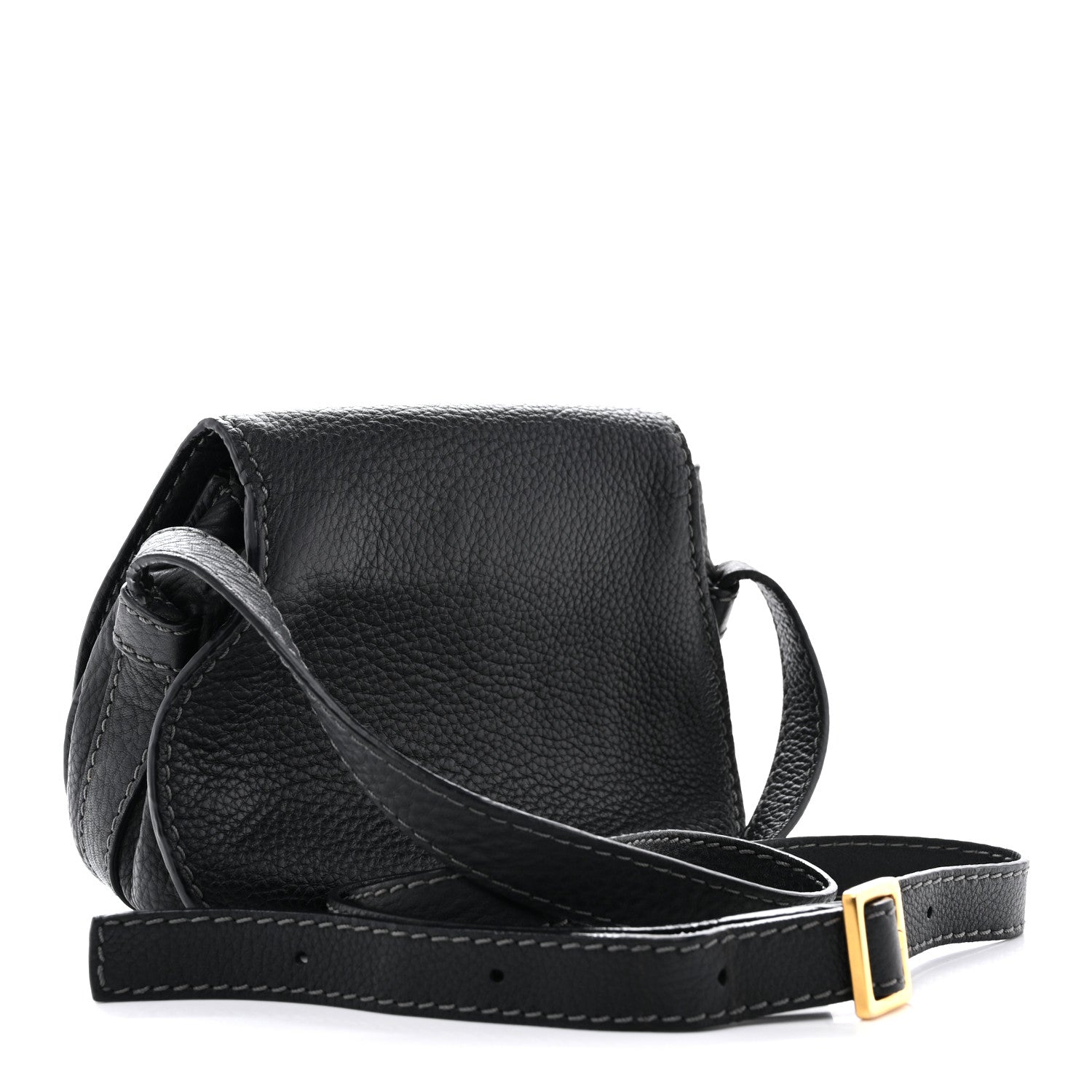 Chloe Calfskin Mini Marcie Round Crossbody Bag Black 3 of 15