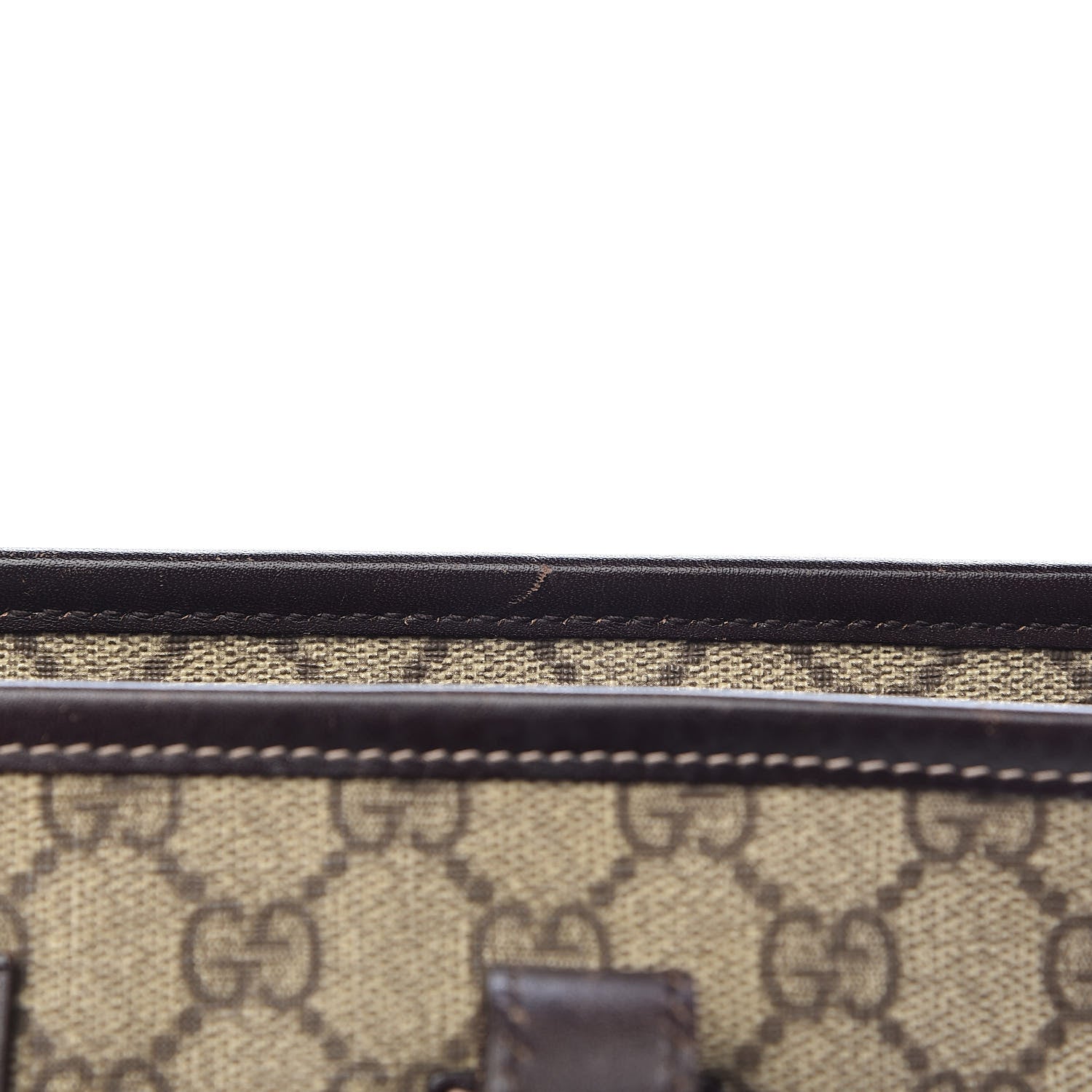 Gucci GG Supreme Monogram Medium Zippered Shopping Tote Dark Brown 15 of 21