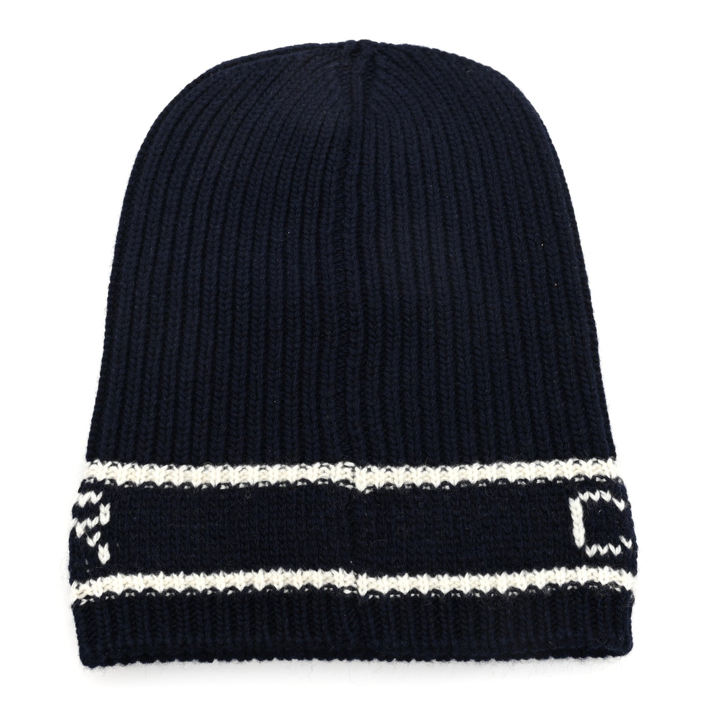 Wool Cashmere Star Beanie Blue Marine