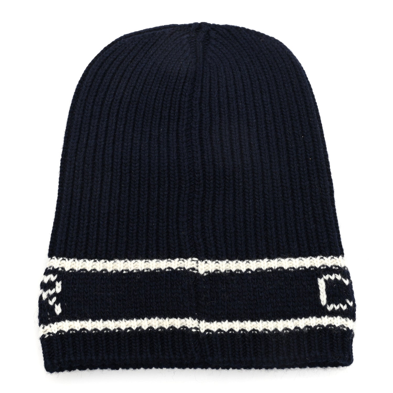 Christian Dior Wool Cashmere Star Beanie Blue Marine 3 of 5
