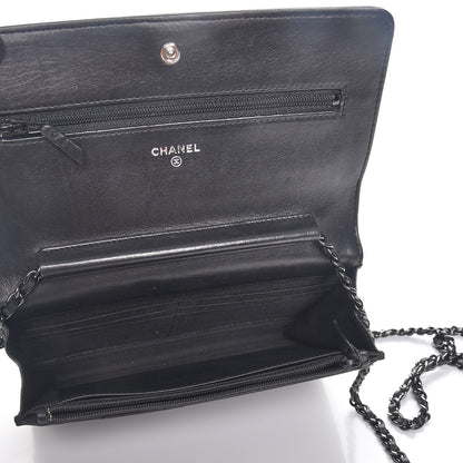 Chanel Lambskin Quilted Boy Wallet On Chain WOC So Black 5 of 8