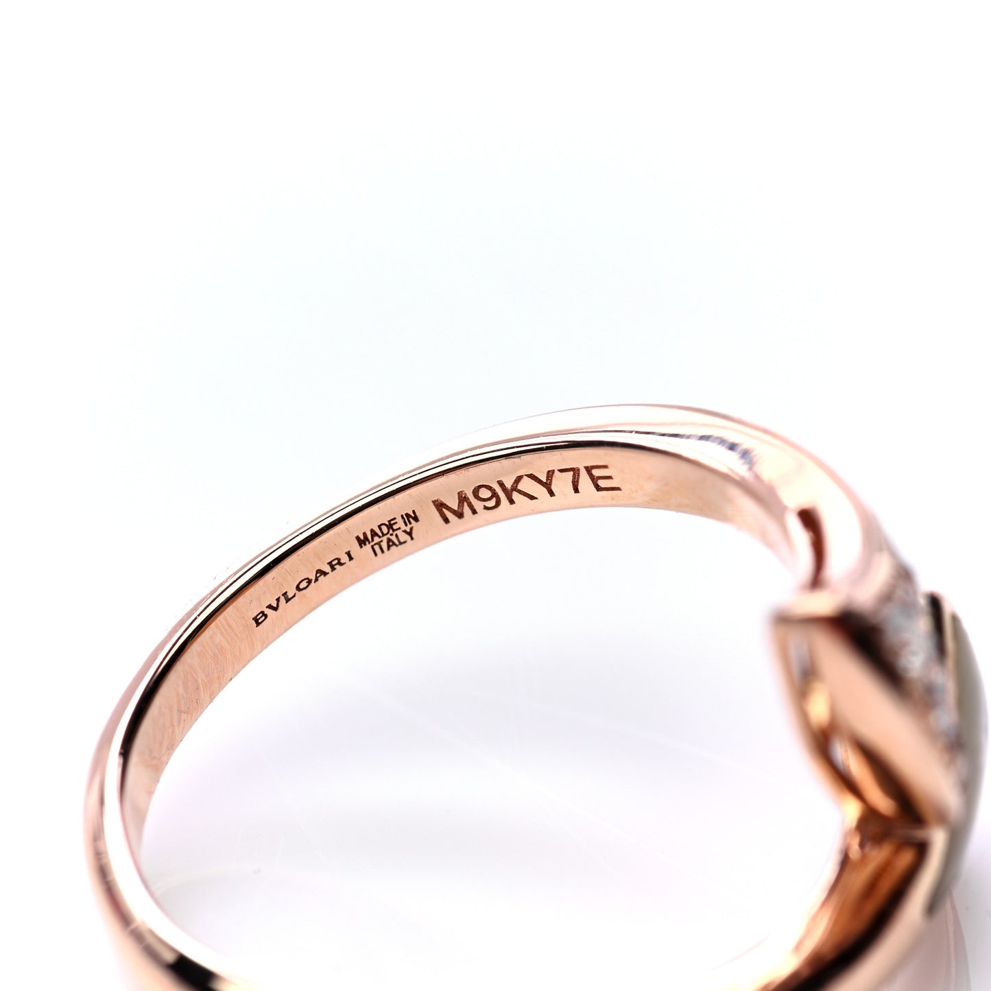 18K Rose Gold Diamond Mother of Pearl Divas' Dream Ring 48 4.5