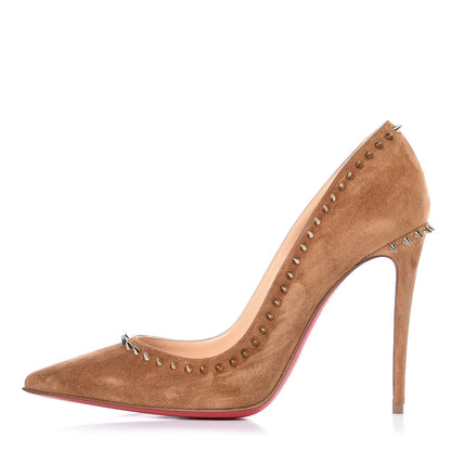 Christian Louboutin Veau Velours Anjalina 100 Pumps 36.5 Macchiato 1 of 8