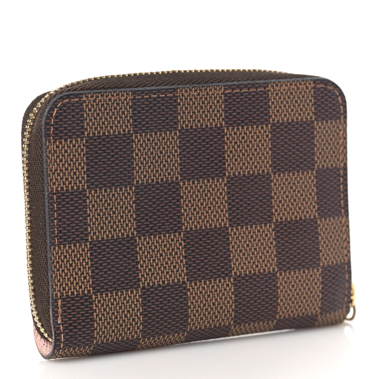 Damier Ebene Zippy Coin Purse Rose Ballerine