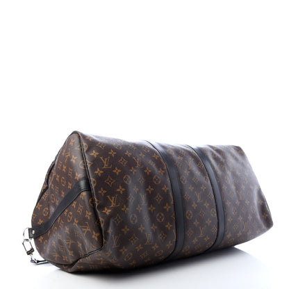 Louis Vuitton Monogram Macassar Keepall Bandouliere 55 3 of 7