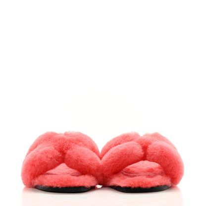 Hermes Woolskin Oran Sandals 36 Rose Du Desert 2 of 8