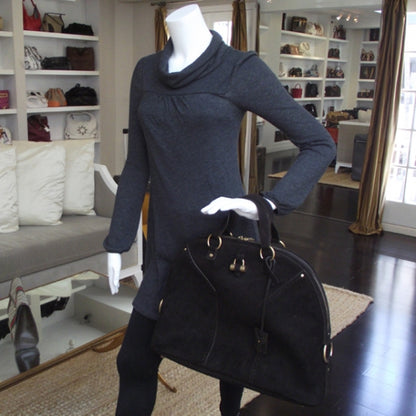 Saint Laurent Suede Large Muse Brown 2 of 12