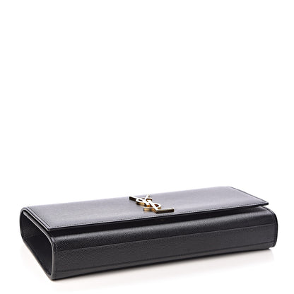 Saint Laurent Grain De Poudre Monogram Cassandre Clutch Black 4 of 8