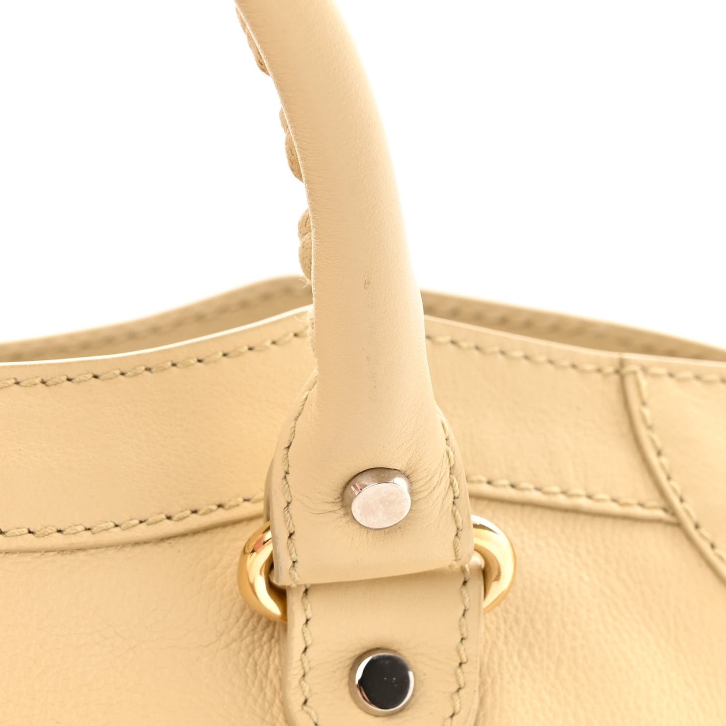 Veau Amp Plate Gold Hardware City Beige Argile