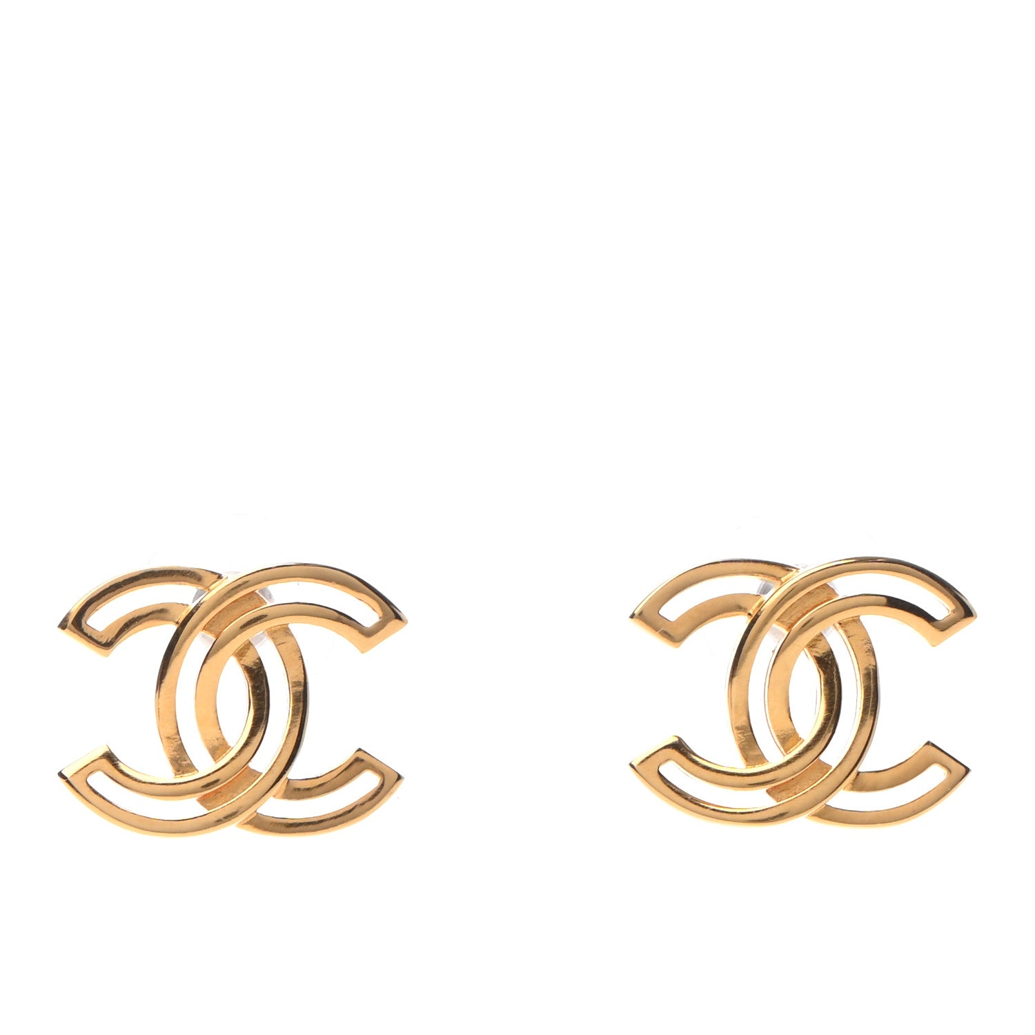 Chanel Metal Obazine CC Earrings Gold 1 of 4