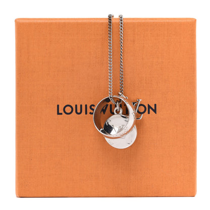 Louis Vuitton Zamac Palladium Monogram Charms Necklace Silver 9 of 9