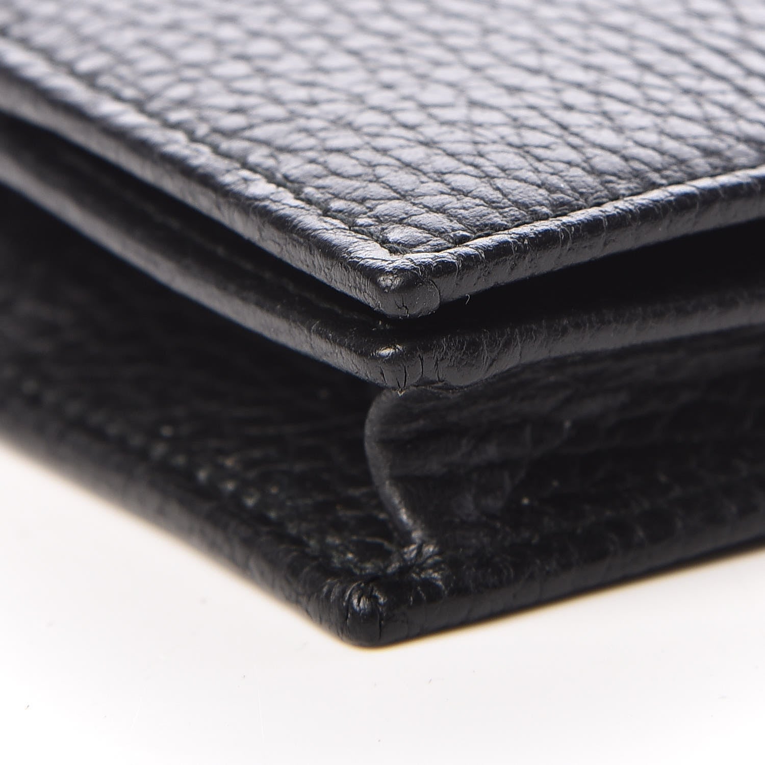 Gucci Pebbled Calfskin GG Marmont Card Case Black 8 of 10