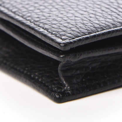 Gucci Pebbled Calfskin GG Marmont Card Case Black 8 of 10