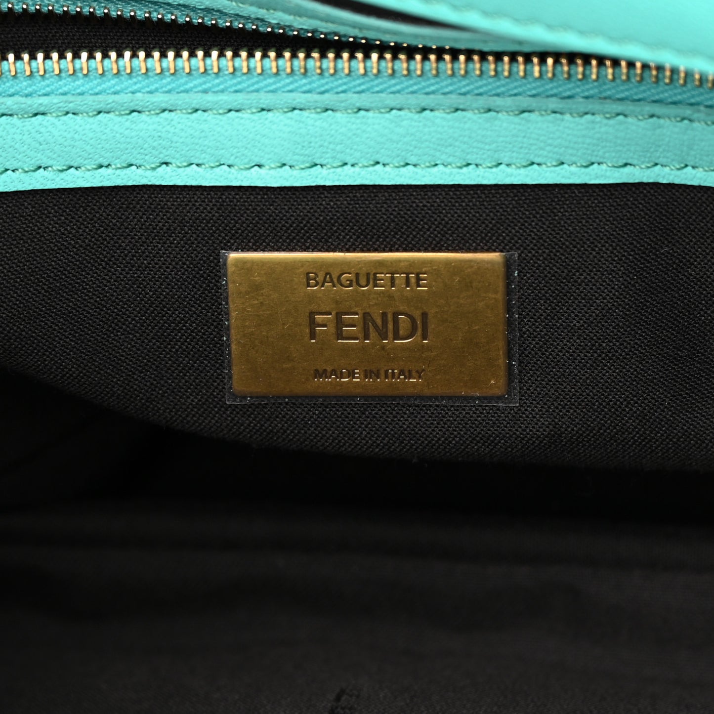 Nappa FF 1974 Embossed Baguette Tiffany