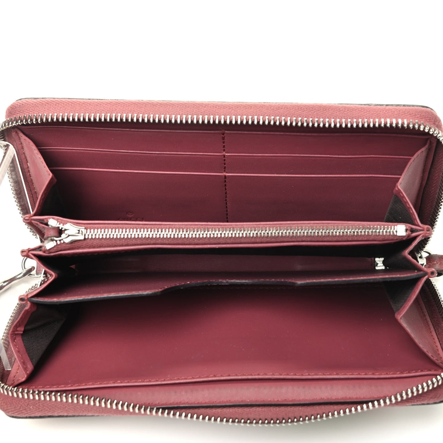 GG Supreme Monogram Blooms Wrist Wallet Beige Multicolor Dry Rose
