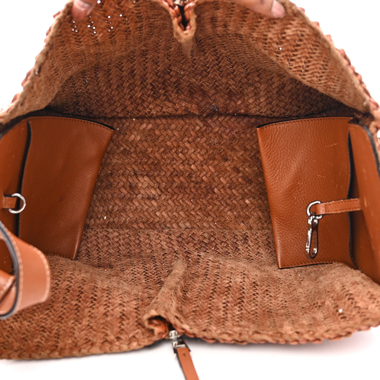 Calfskin Woven Medium Hammock Shoulder Bag