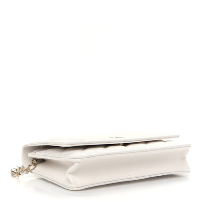 Chanel Caviar Quilted Wallet On Chain WOC White 4 of 9