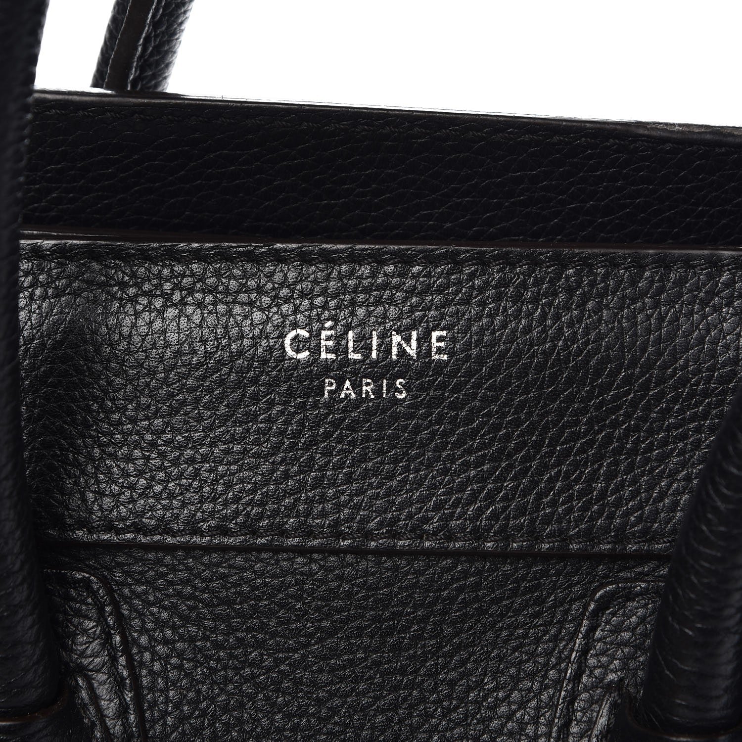 Celine Drummed Calfskin Micro Luggage Black 6 of 11