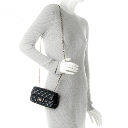 Chanel Metallic Caviar Quilted Extra Mini Flap Dark Grey 2 of 7