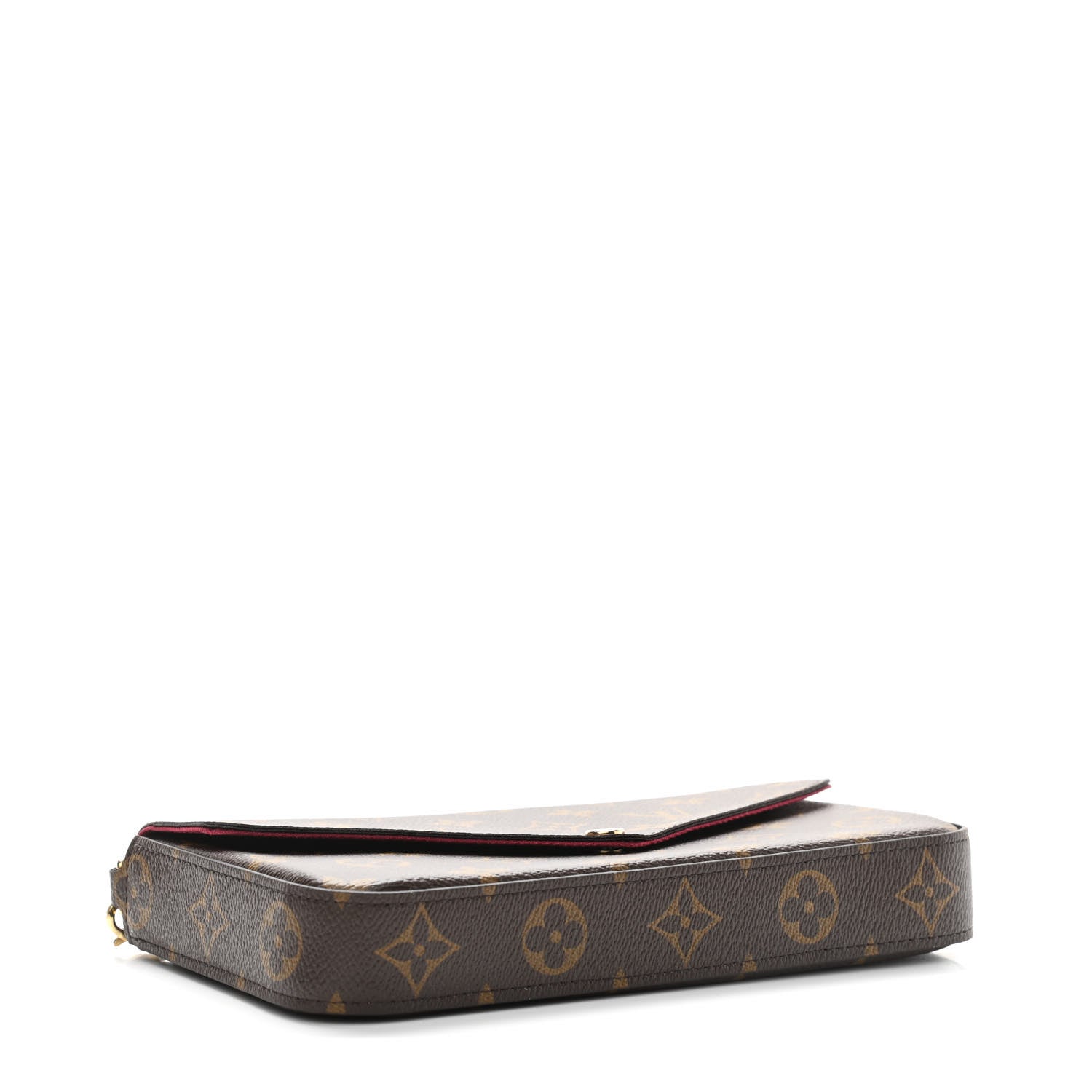 Louis Vuitton Monogram Pochette Felicie Chain Wallet Fuchsia 5 of 11