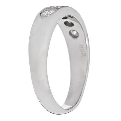 Parker & West by FASHIONPHILE Platinum Diamond .52ctw Half Eternity Band Ring 58 8.25 6 of 9