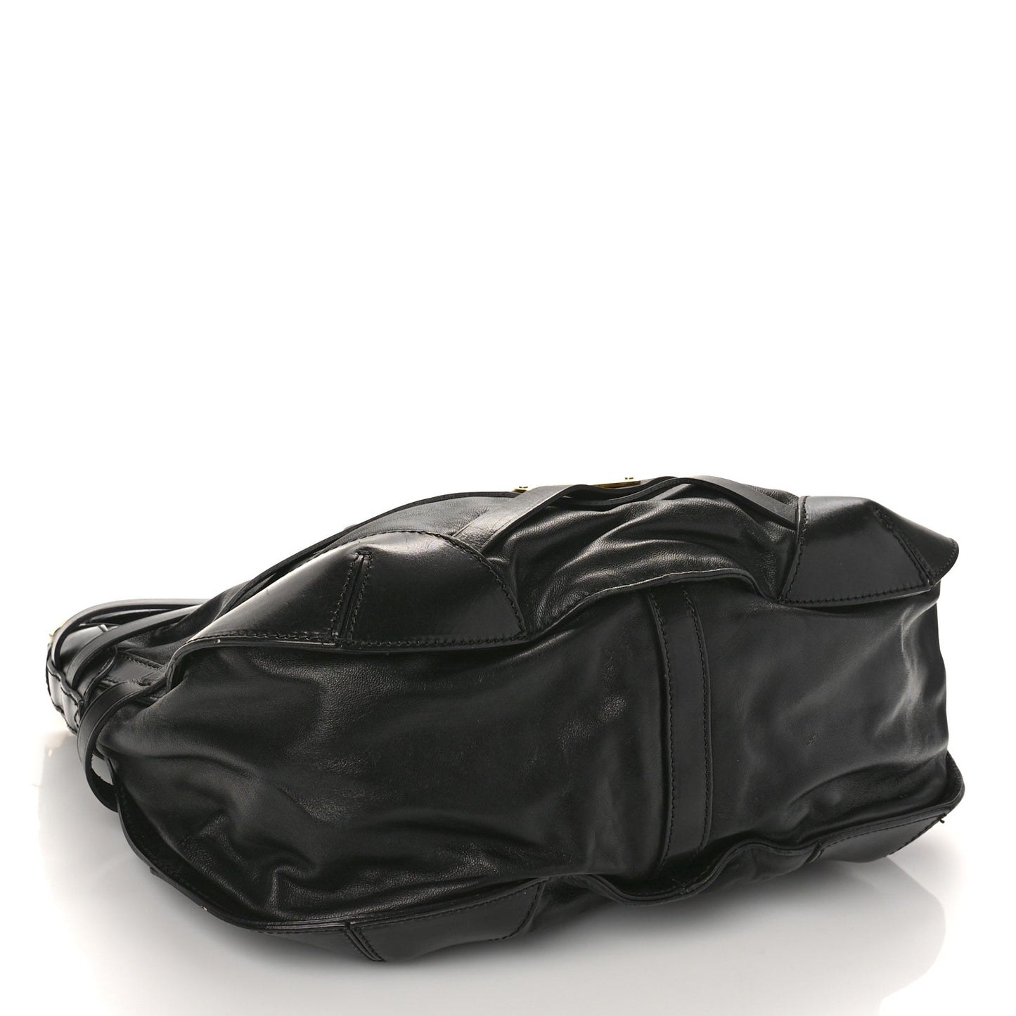 Lambskin Bridle Calfskin Small Dutton Hobo Black