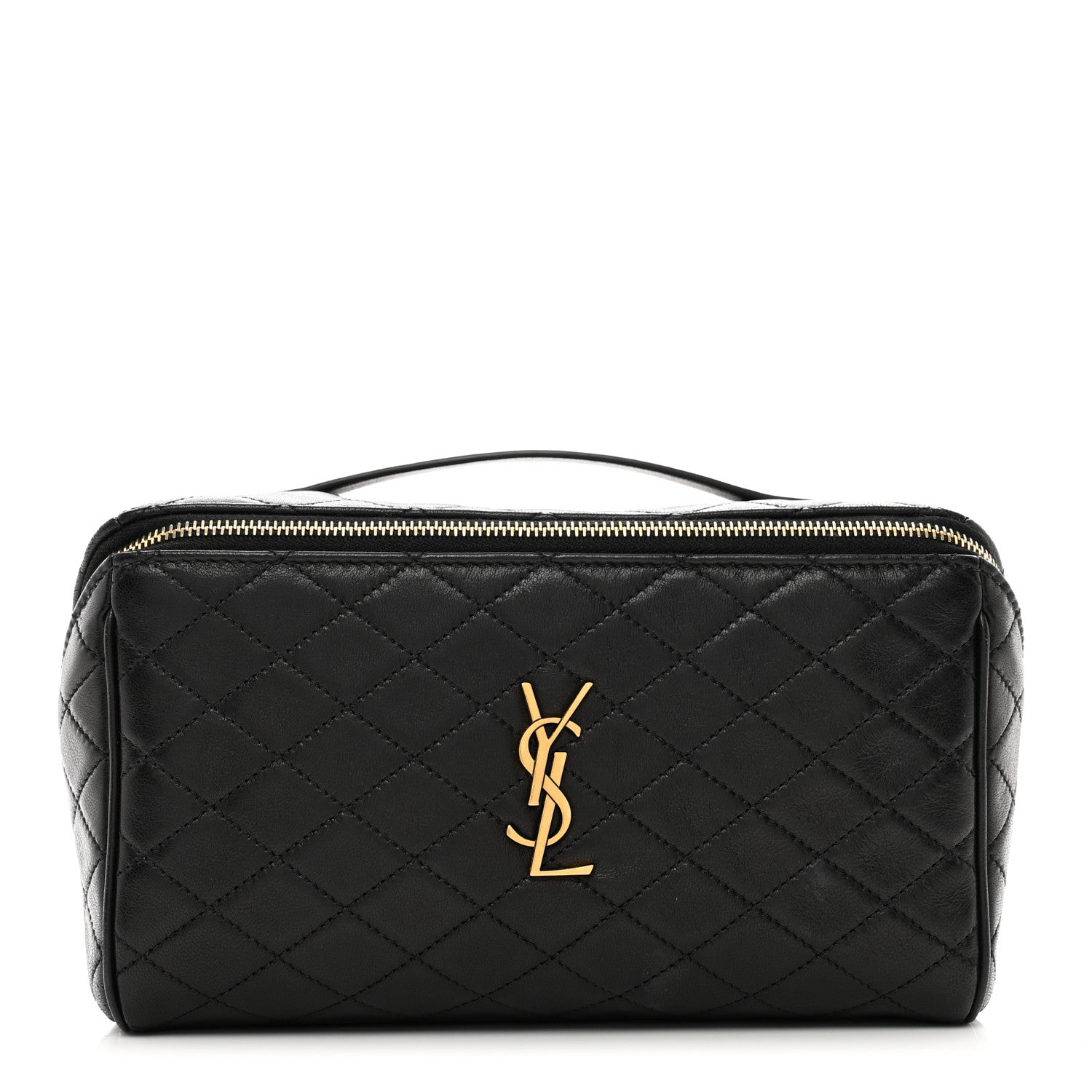 Saint Laurent Lambskin Quilted Gaby Vanity Case Black 1 of 8