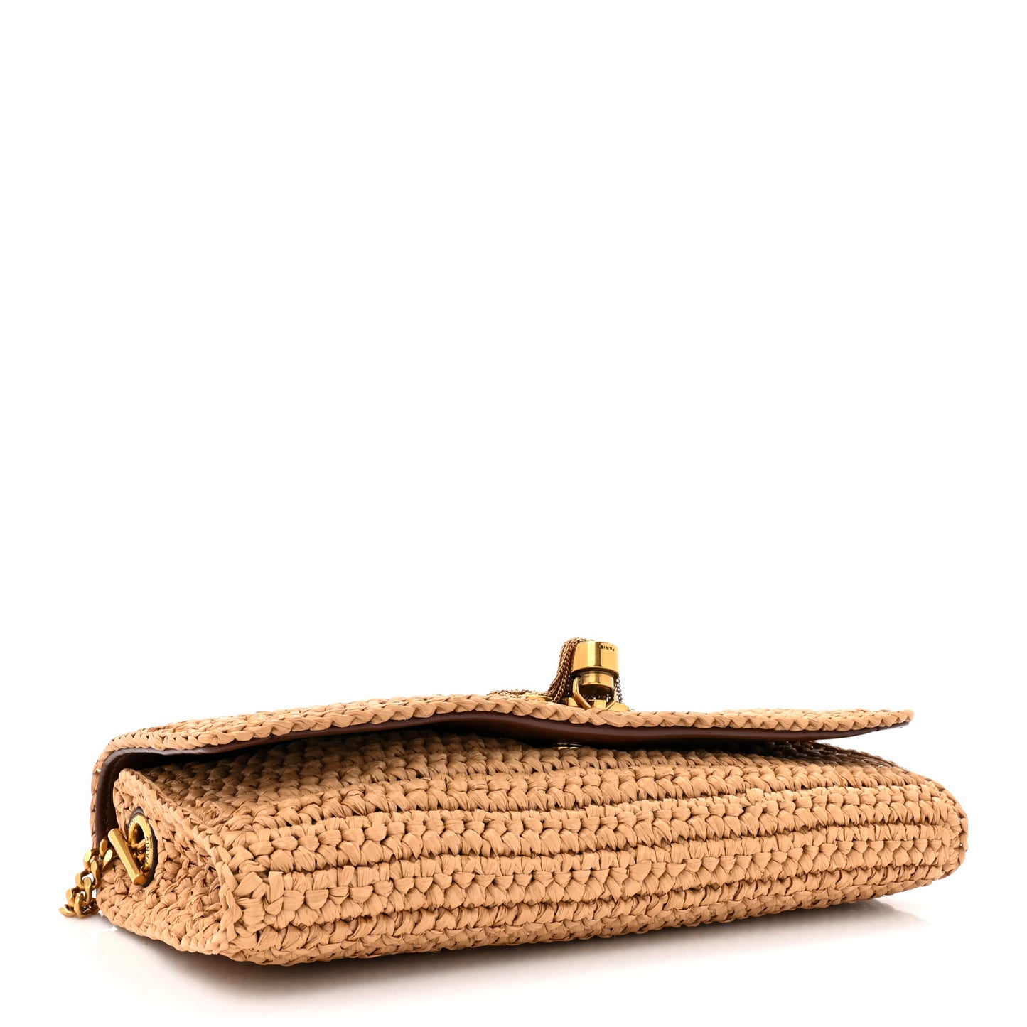Raffia Monogram Tassel Kate 99 Dark Nude