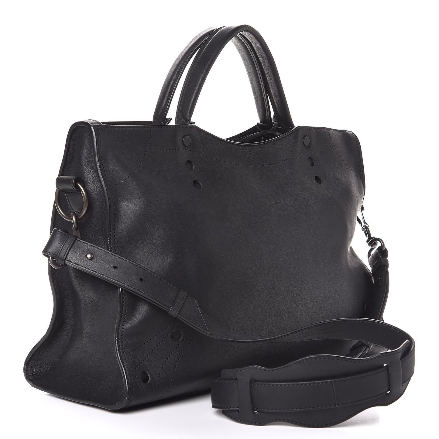 Veau Soyeux Perforated Blackout Hardware City Black