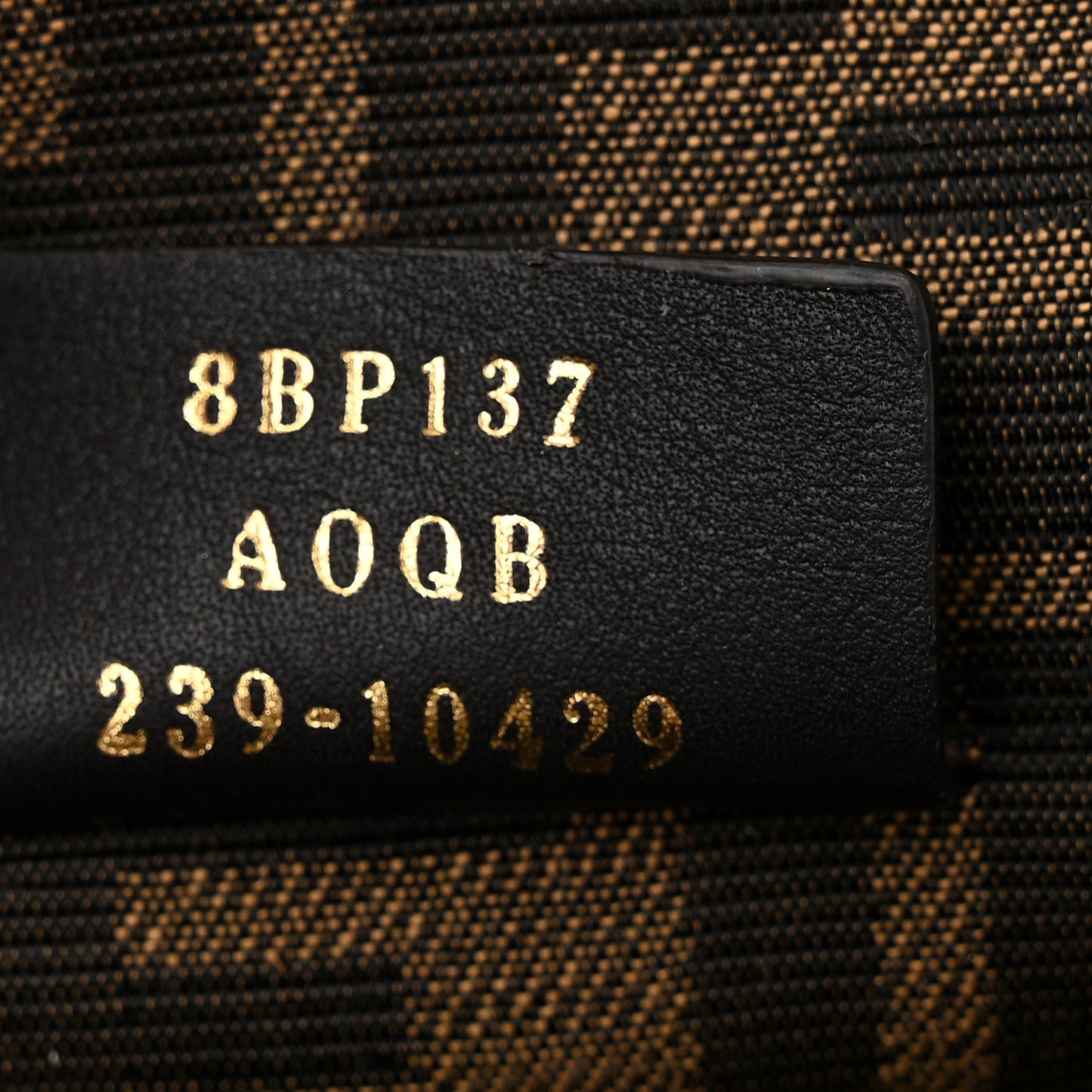 Shiny Nappa Fabric Jacquard FF 1974 Midi Fendi Tobacco Moro Ebano