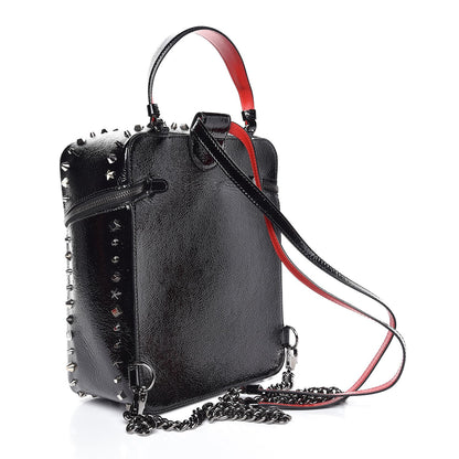 Christian Louboutin Textured Patent Calfskin Rubylou Backpack Black 3 of 7