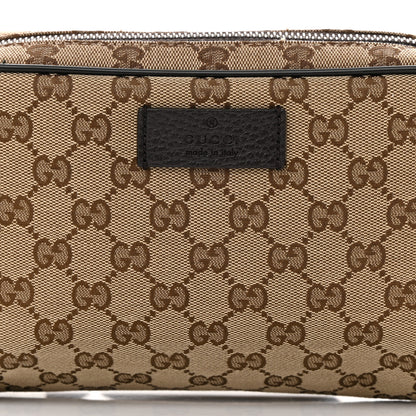 Gucci Monogram Dollar Calfskin Belt Bag Beige Ebony Testa di Moro Marrone Scuro 8 of 13