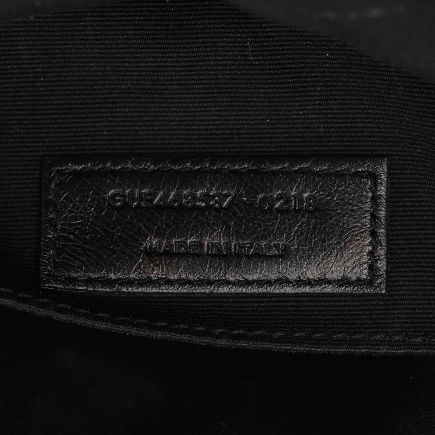 Cracked Shiny Calfskin Matelasse Monogram Lou Camera Bag Black