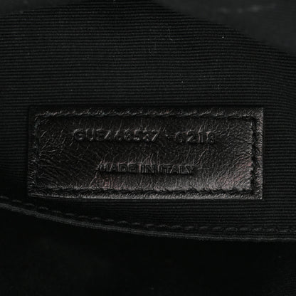Saint Laurent Cracked Shiny Calfskin Matelasse Monogram Lou Camera Bag Black 7 of 11