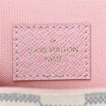 Louis Vuitton Damier Azur Pochette Felicie Chain Wallet Rose Ballerine 6 of 8