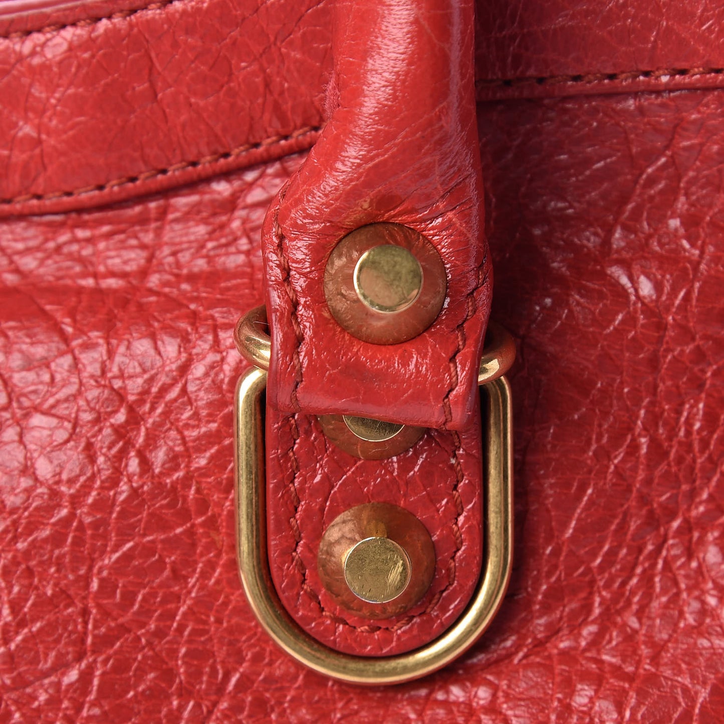 Agneau Gold Metallic Edge Hardware S City Rouge Rubis