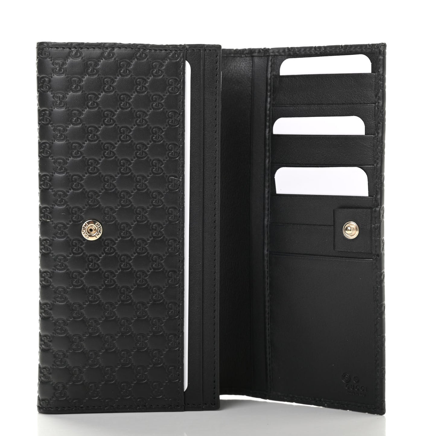 Soft Microguccissima Continental Wallet Black