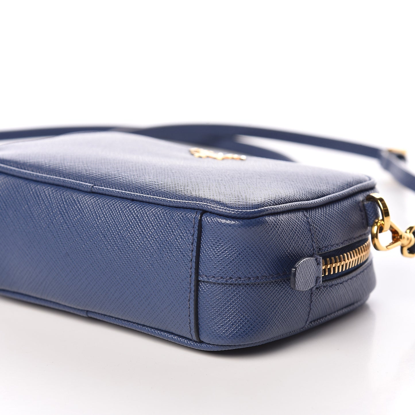 Saffiano Mini Camera Crossbody Bag Bleuette