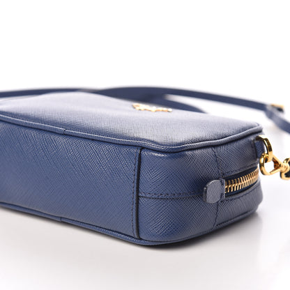 Prada Saffiano Mini Camera Crossbody Bag Bleuette 9 of 11