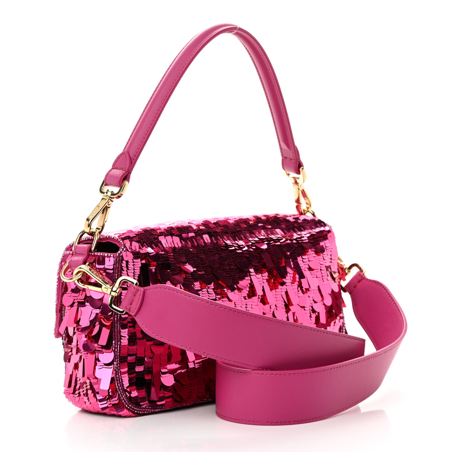Sequin Paillettes Vitello Grace Sex and the City Baguette Ciclamino Pilar