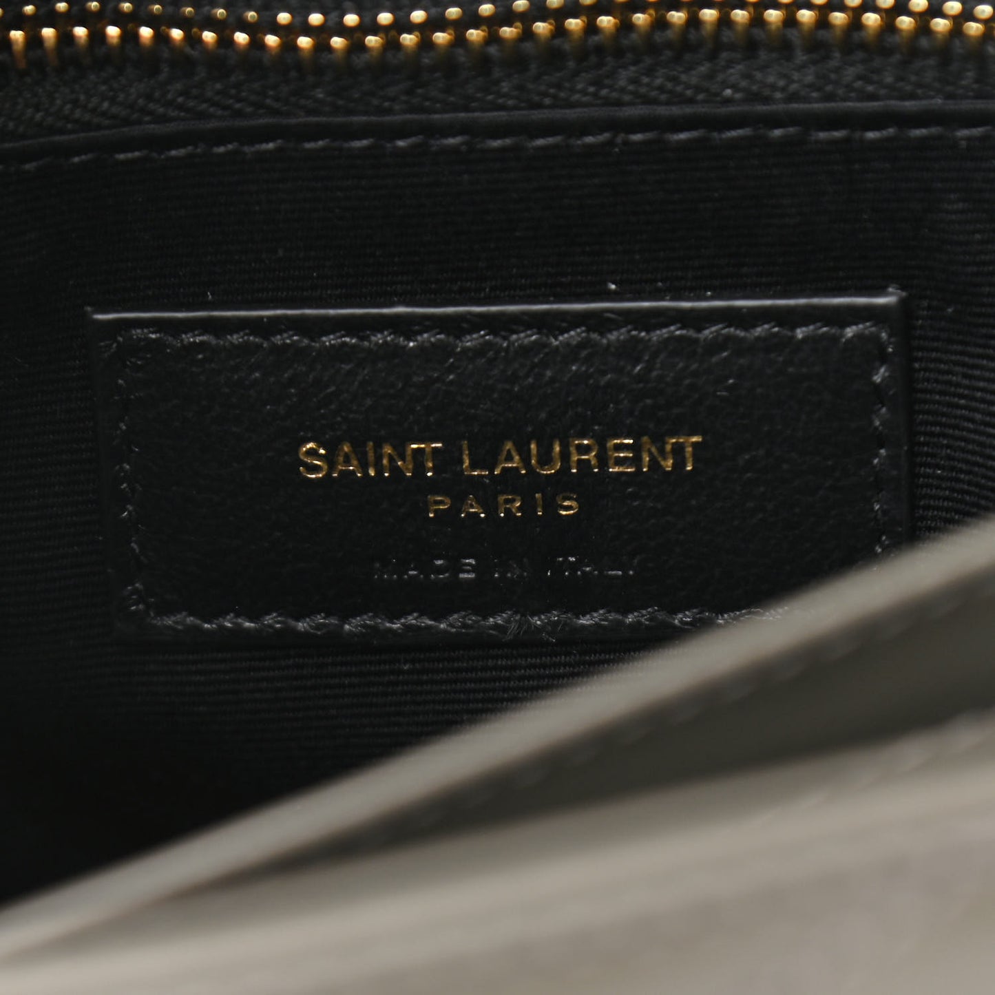 Calfskin Y Quilted Monogram Toy Loulou Crossbody Bag Grey Kaki