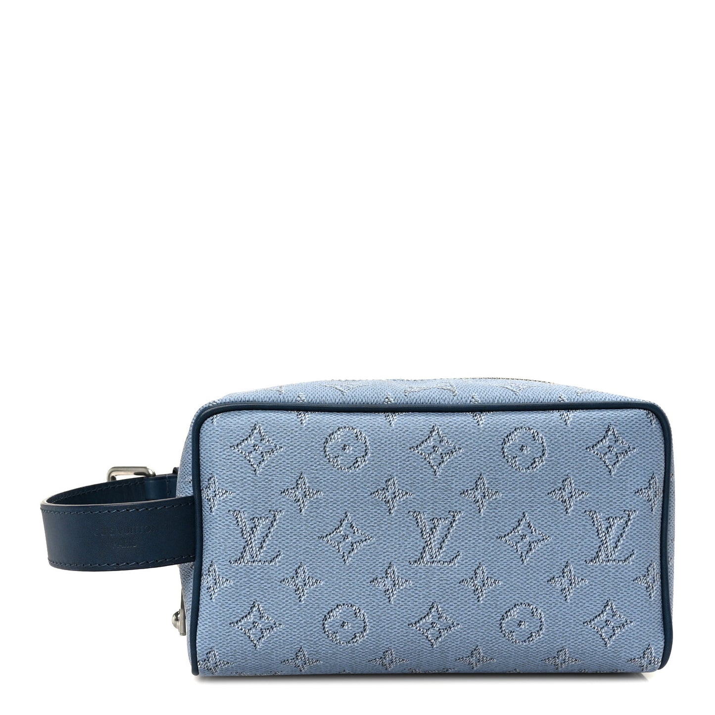 Monogram Heritage Locker Dopp Kit Toilet Pouch Blue
