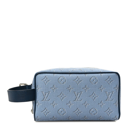Louis Vuitton Monogram Heritage Locker Dopp Kit Toilet Pouch Blue 1 of 7