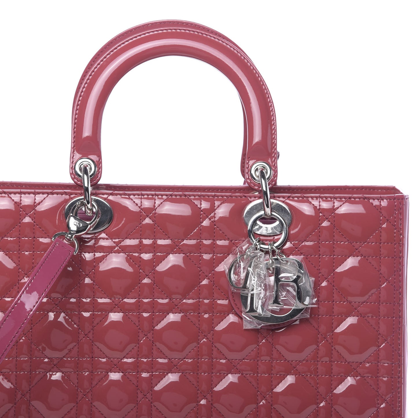 Patent Cannage Large Lady Dior Pink