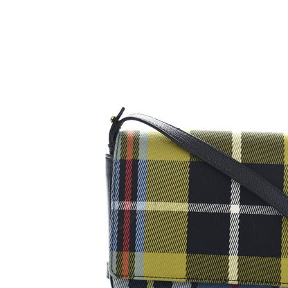 Burberry Canvas Tartan Mix Hampshire Wallet on Chain Yellow Multicolor 10 of 10