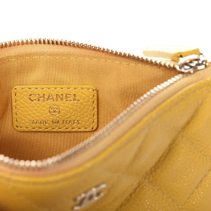 Chanel Caviar Quilted Small Cosmetic Case Yellow 6 of 8